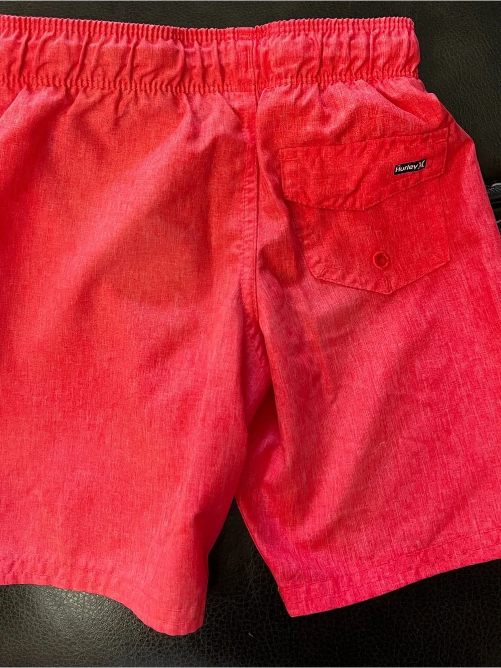 *Hurley Coral-Red Boardshorts with Black Logo